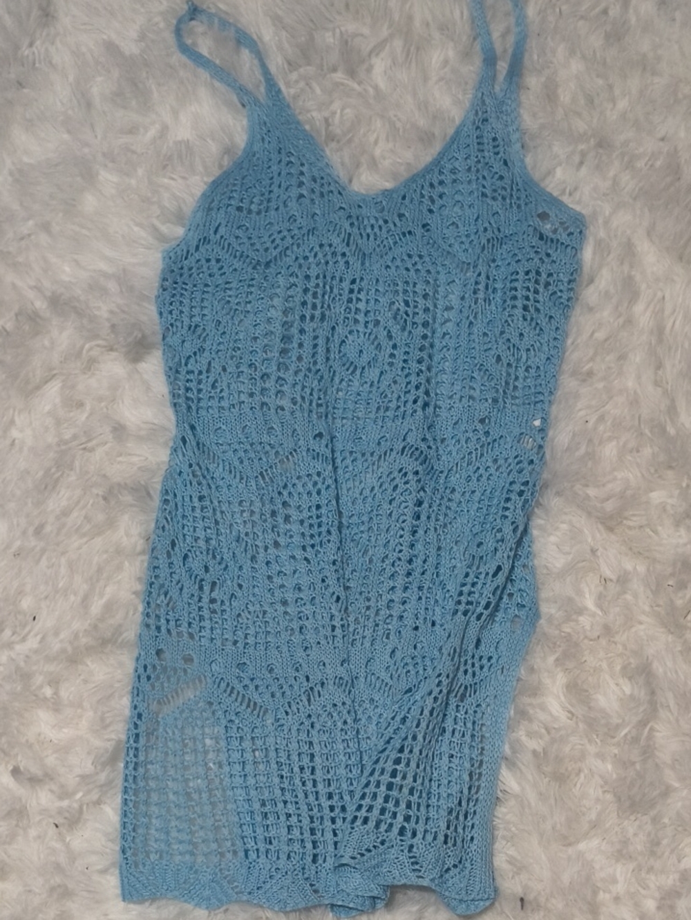 Baby Blue Cover Up Mini Dress Small